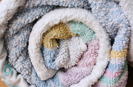 Rolls of color towels