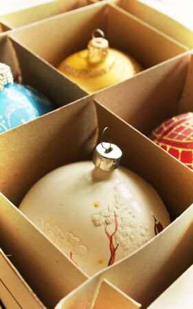 Set of Christmas ballsの写真素材