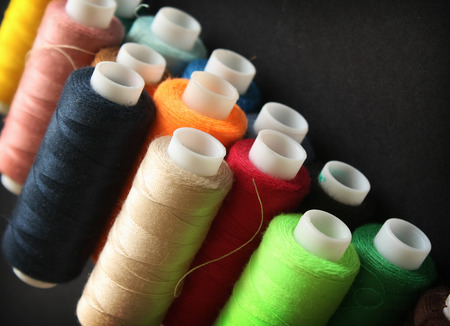 Set of color threads