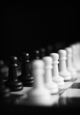 Black and white chess setの写真素材
