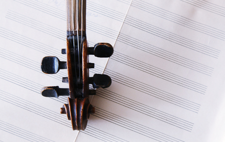 Beautiful old violinの写真素材