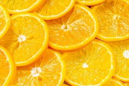 a lot of orange slices on the whole picture