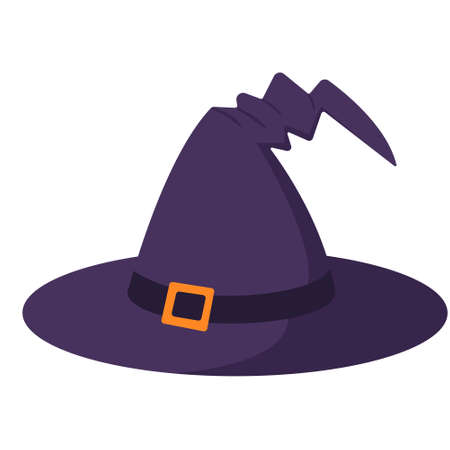 A witch's hat. Halloween. Flat cartoon style.のイラスト素材