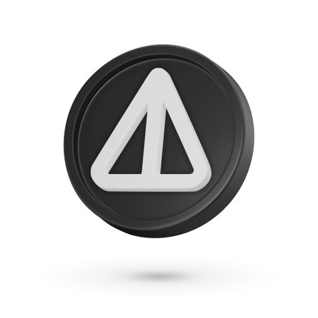 3D coin. Cryptocurrency symbol Notcoin NOT. 3D Vector icon. Illustration isolated on a white backgroundのイラスト素材