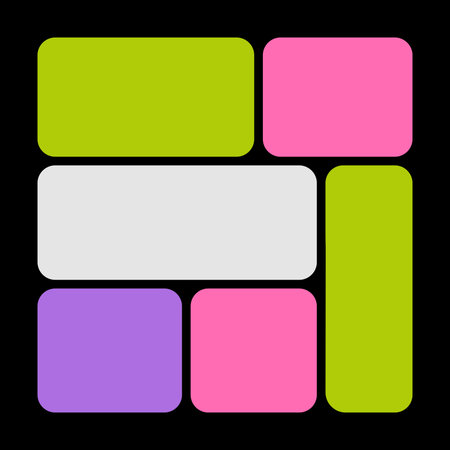 Trendy Bento Grid Vector Design With Abstract Shapes And Simple Frames. Y2K-Inspired Geometric...