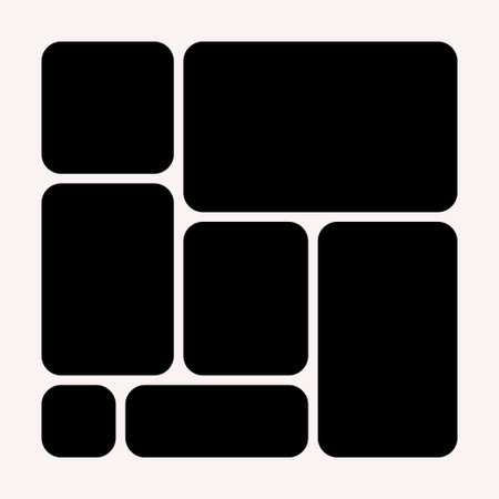 Minimal Geometric Bauhaus Bento Grid Pattern. Abstract Vector Layouts For Posters, Flyers, Catalogs,...