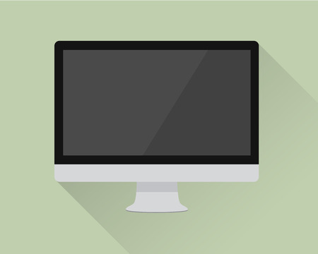 Flat lcd monitor with wide screenのイラスト素材