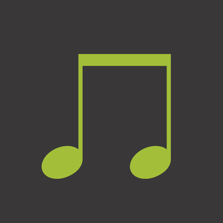 Green music note vector iconのイラスト素材