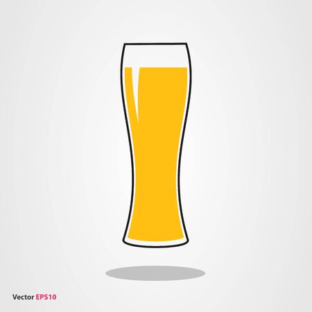 Glass of light craft beerのイラスト素材