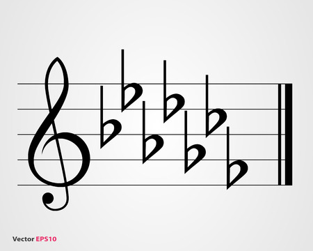 Flat key signature on grayのイラスト素材