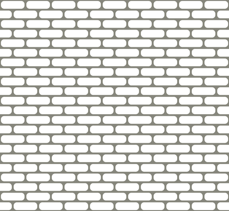 White brick wall seamless vector texture with rounded cornersのイラスト素材