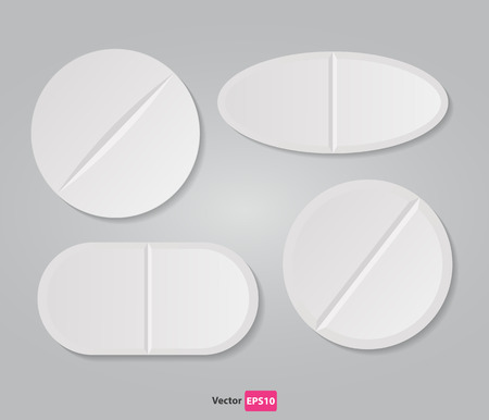 Set of four vector icons of pillsのイラスト素材