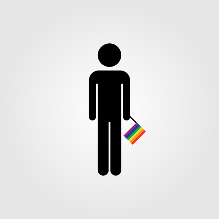 LGBT rainbow flag vector iconのイラスト素材