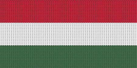 Knitted flag of Hungaryのイラスト素材