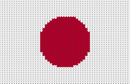 Knitted flag of Japanのイラスト素材