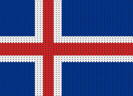 Knitted flag of Icelandのイラスト素材