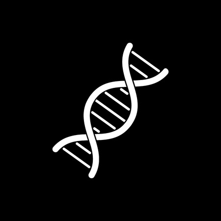 Flat dna spiral logo, logo design, abstract logo, DNA symbolのイラスト素材
