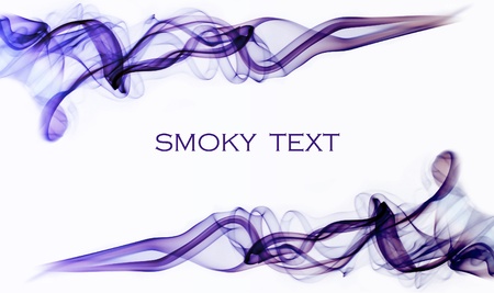 Purple smoky swirls on a white backgroundの写真素材