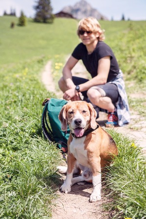 My faithful friend always with meの写真素材