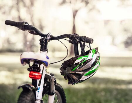 Safe bicycle helmetの写真素材