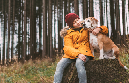 Two hugging best friends portraitの写真素材