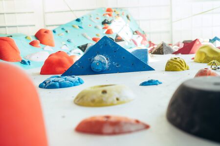 Indoor climbing wall hall.
