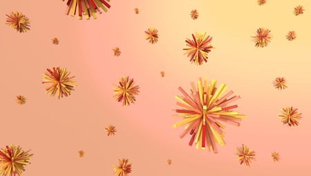 abstract 3d seeds falling from the sky, 3d renderingの写真素材