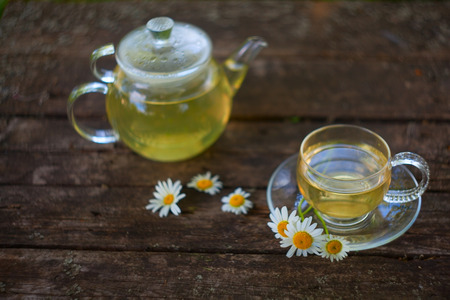 green tea in beautiful cupの写真素材