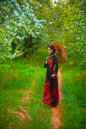 beautiful woman smiles and happyの写真素材