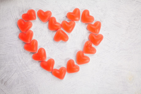 tasty delicious red mermaids in the form of heart