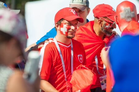 Fans' Zone of the 2018 World Cup in Nizhny Novgorod in Russia June 30, 2018のeditorial素材