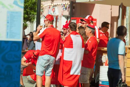 Fans' Zone of the 2018 World Cup in Nizhny Novgorod in Russia June 30, 2018のeditorial素材