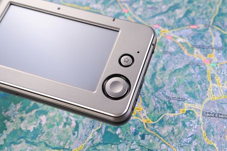 GPS navigator on the map
