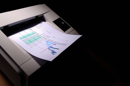 Laser printer with black background