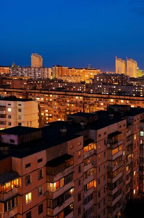 Sleeping district in evening timeの写真素材