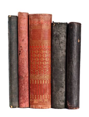 old antique books from scuffs and scratchesの写真素材