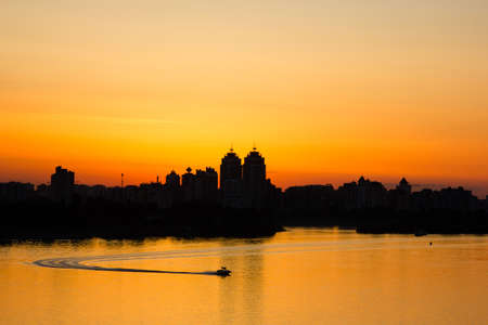 Landscape of the city of Kiev in the summerの写真素材