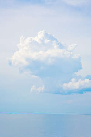 wonderful clouds over the seaの写真素材