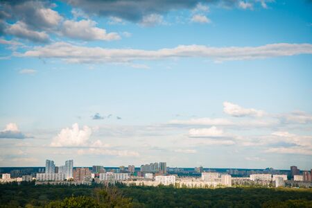modern European city bright sunny dayの写真素材