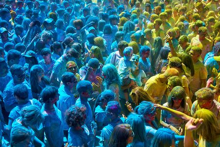 Ukraine, Kiev, June 10, 2018 was the fifth, anniversary Kyiv Color Run, which gathered more than 3000 people.のeditorial素材