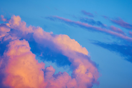 sky with clouds at sunset with beautiful rays