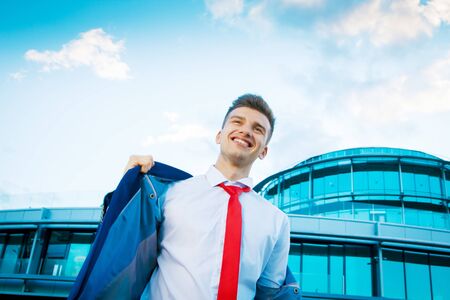 the young businessman who has been just firedの写真素材