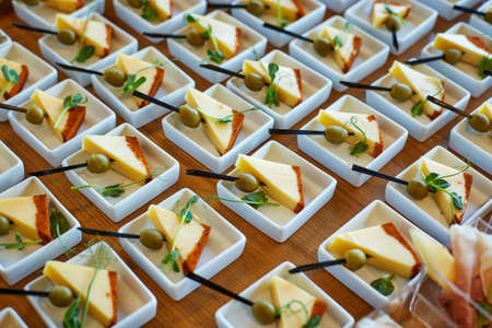 delicious festive buffet, snacks, catering, a wide variety of food