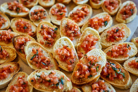 delicious festive buffet, snacks, catering, a wide variety of foodの写真素材