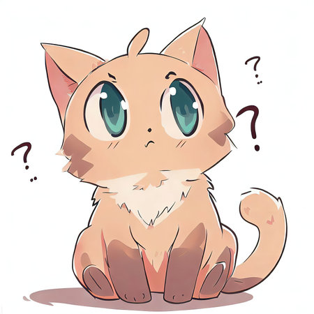 a drawing of a funny cat, created with the help of AIの素材