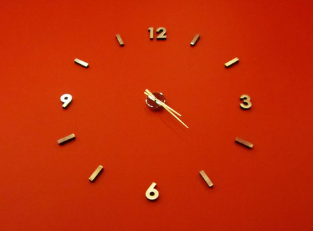 red clockの写真素材