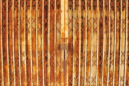 Old iron door Used for the rust red  Filled upの写真素材