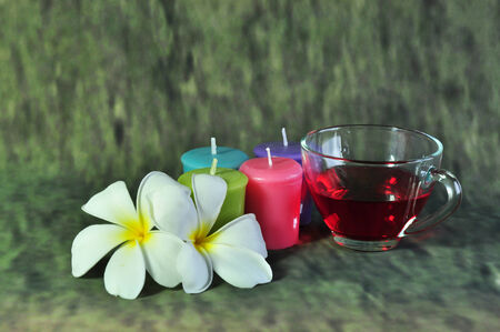 candle and sweet waterの写真素材