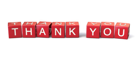 Thank you block letter words の写真素材