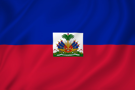 Haiti coast national flag background texture.の写真素材